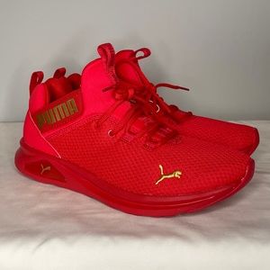 PUMA Women’s Red & Gold Puma Sneakers Size 8.5